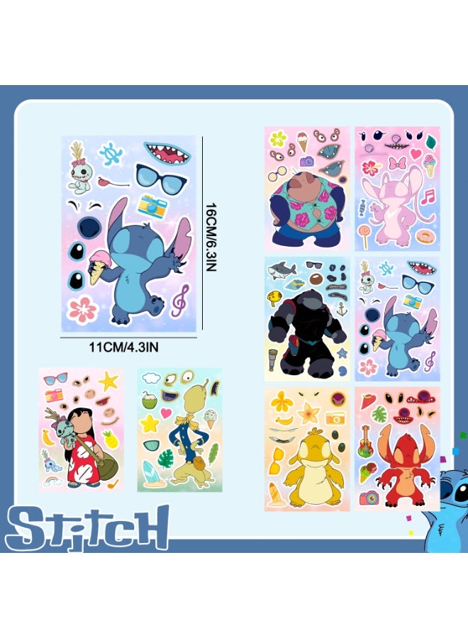FRUITFUL PARTY Stitch Make Your Own Sticker Kits, 24 Sheet Stitch Stickers, DIY Lilo & Stitch Stickers for Ohana Party Favors, Crafts and Kids Activities - Image 3